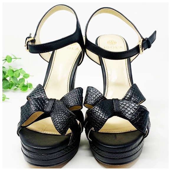 Isola Daena in Black Snake Womens Bow Heels size 8 - Picture 5 of 11